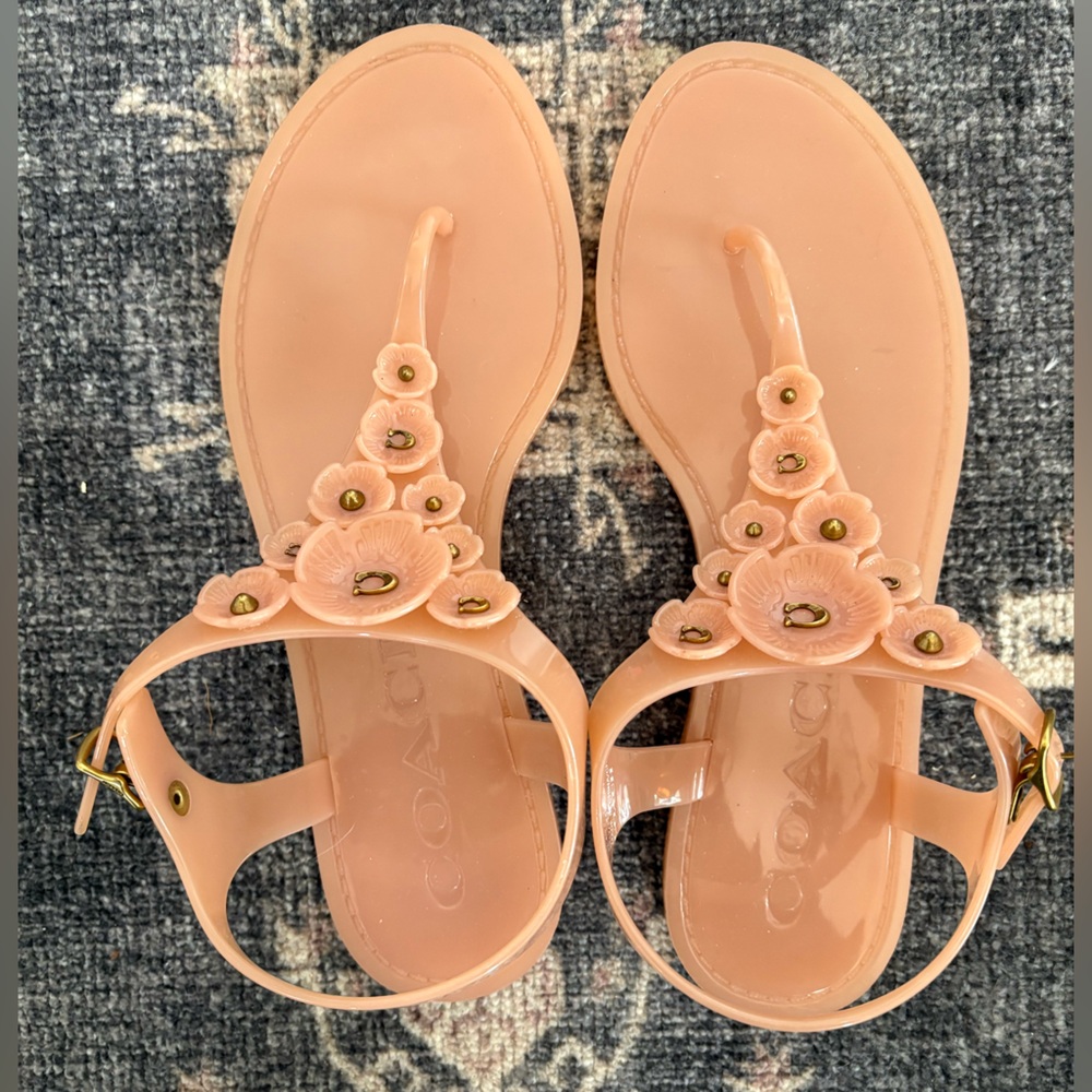 Coach Women's Floral Peachy Pink Sandals